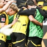 La joie des joueurs du Borussia Dortmund KEYSTONE/EPA/FRIEDEMANN VOGEL
